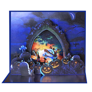 Nouvelle maison hantée <span class=keywords><strong>d</strong></span>'Halloween carte Pop Up 3D carte de voeux carte-cadeau <span class=keywords><strong>d</strong></span>écorative pour <span class=keywords><strong>d</strong></span>écorations de fête <span class=keywords><strong>d</strong></span>'Halloween cartes de voeux - Product Image 2