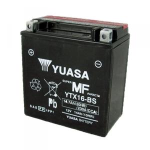 แบตเตอรี่มอเตอร์ไซค์ยูอาสะ รุ่น YTX16-BS 12V 14Ah MF ไม่ต้องบำรุงรักษา - Product Image 1