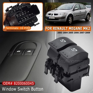 8200060045 nuevo <span class=keywords><strong>interruptor</strong></span> elevador de ventana de Control con 10 pines delantero izquierdo para Renault <span class=keywords><strong>Clio</strong></span> II <span class=keywords><strong>2</strong></span> luz amarilla 820047680 - Product Image 5