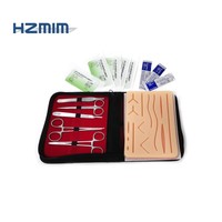Kit d'Outils de Pratique de Suture avec Étui, Kit de Suture Cutanée Médicale pour Entraînement