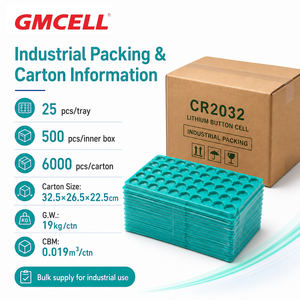 Batteria a Bottone al Litio GMCELL <span class=keywords><strong>CR2032</strong></span> CR2450 <span class=keywords><strong>3V</strong></span> 600mAh Personalizzata per Telecomandi di Giocattoli, Vendita all'Ingrosso - Product Image 5