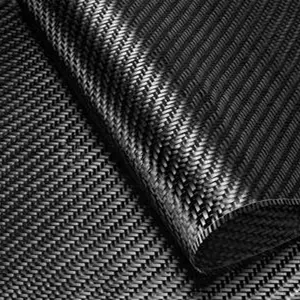 La tela de fibra de carbono resistente a altas temperaturas es liviana y de alta resistencia 12K tela de fibra de carbono tejida lisa