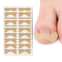 Autocollants de pied de correction d'ongle d'orteil indolores sans colle