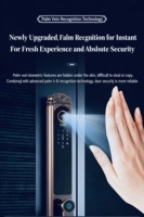Serrure intelligente à reconnaissance faciale pour portes doubles extérieures - Serrure de portail de villa automatique, étanche et résistante au soleil