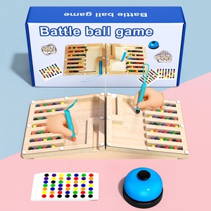 Jeu de bataille magnétique en bois compétitif pour enfants, cadeau interactif pour la famille et les fêtes - Product Image 1