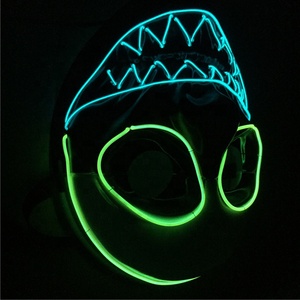 <span class=keywords><strong>Amazon</strong></span> Vente Chaude Populaire D'horreur Effrayant Halloween Néon <span class=keywords><strong>LED</strong></span> Clignotant <span class=keywords><strong>Masque</strong></span> - Product Image 2