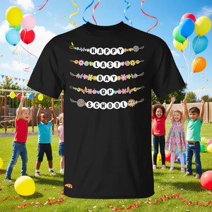 Camiseta Happy Last Day Of School de manga corta con cuello redondo y estampado digital para niños, unisex, celebración de graduación - Product Image 3