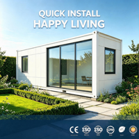 Maison conteneur modulaire préfabriquée démontable de 20 pieds à conception respirante pour hôtels, restaurants et logements résidentiels
