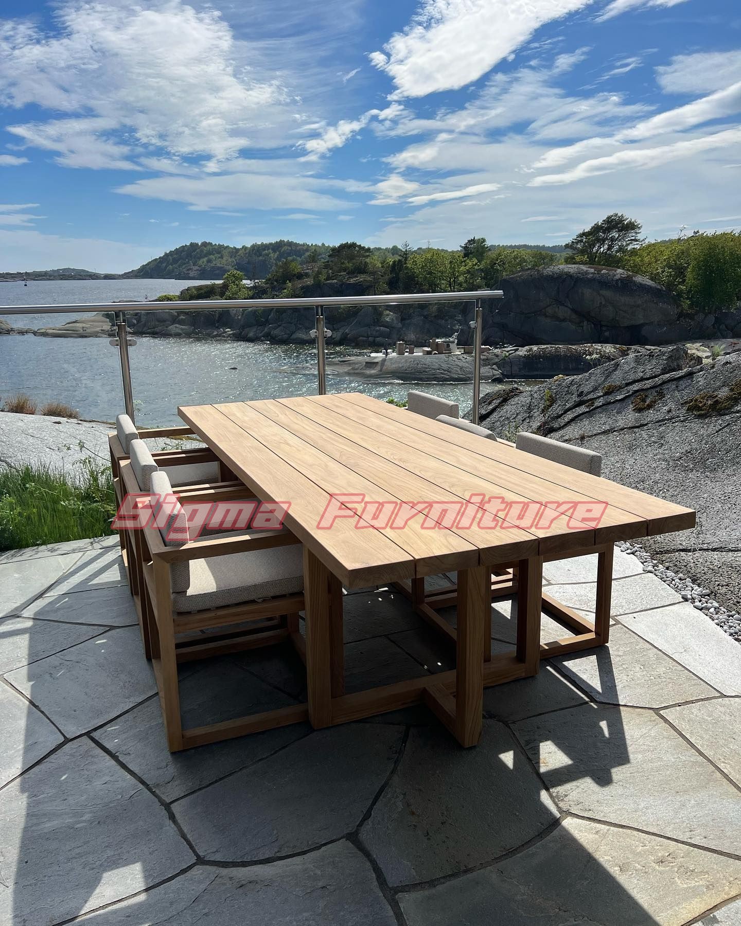 High quality modern outdoor furniture set outdoor furniture solid teak wood sofa patio luxury garden sofa