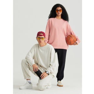 Coupe régulière 100% coton raglan sweats à col rond vêtements de rue solide Logo personnalisé fabricant de sweats à capuche de style automne - Product Image 3