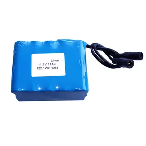 Factory price 12volt li-ion battery 10ah 11ah 13ah 20ah lithium ion battery india china 3S5P 18650 battery pack 12v