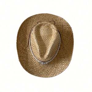 Sombrero de Paja 100% Natural para Hombre y Mujer, Estilo Vaquero, con Decoración Personalizada y Logotipo de Marca Privada, Novedad de Verano 2025 - Product Image 3