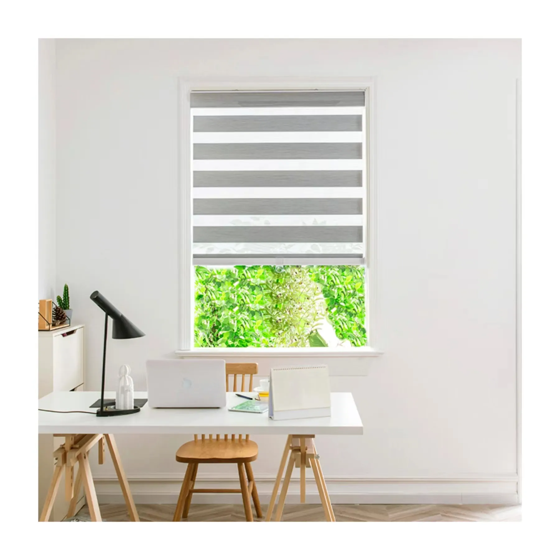 Cheap and Hot selling Roller Shades Curtain Double Layer Day and Night Cordless Spring Control manual Zebra windowBlinds