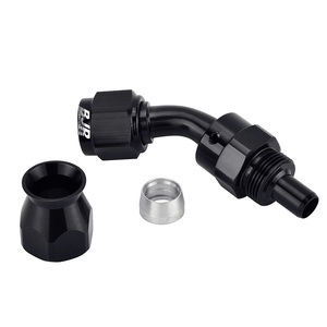 Connecteur femelle en aluminium AN3 haute performance BJR, CNC, carburant, huile, 45 degrés, embouts <span class=keywords><strong>de</strong></span> <span class=keywords><strong>tuyau</strong></span> en PTFE, pièces <span class=keywords><strong>de</strong></span> modification automobile - Product Image 1