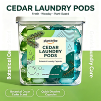 Capsules de lessive hydrosolubles au cèdre, parfum boisé frais, élimination profonde des taches, perles de lessive longue durée et rafraîchissantes