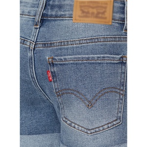 Venta al por mayor de vaqueros cortos de color sólido con cremallera y bolsillo azul claro pantalones cortos de mezclilla para niñas - Product Image 3