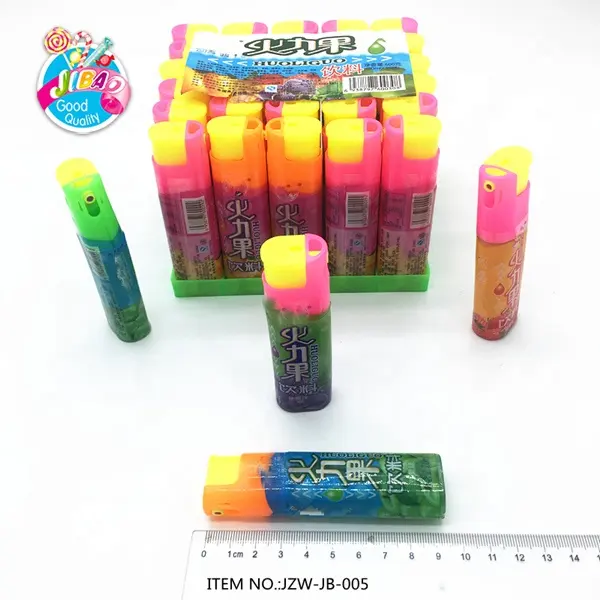 Lighter Candy High Quality Mini Colorful Lighter Shaped Sweet Liquid Spray Candy