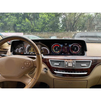 Qualcomm Dual Screen 12.3 inci Car Digital Cluster Speedo Meter untuk Mercedes Benz S W221 2006-2013 pemutar Multimedia Radio mobil