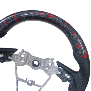 พวงมาลัยคาร์บอนไฟเบอร์สีแดงแบบฟอร์จ สำหรับอัพเกรด Toyota <span class=keywords><strong>Camry</strong></span> รุ่นที่ 8  แบบ OEM พวงมาลัยสปอร์ตแบบกำหนดเอง - Product Image 4