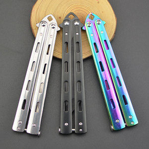 Fábrica al por mayor al aire libre <span class=keywords><strong>CSgo</strong></span> cuchillo de bolsillo Butter-Fly ejercicio entrenamiento juego hoja de acero inoxidable cuchillo plegable - Product Image 3