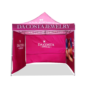 Custom Logo Printing Trade Show <strong>Pop</strong> <strong>up</strong> Tent 10x10 Steel <strong>Frame</strong> <strong>Fabric</strong> Side Walls for Outdoor Brand Promotion Events - Product Image 1