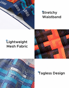 Calzoncillos <span class=keywords><strong>Boxer</strong></span> Largos para Hombre con Estampado Personalizado OEM, Transpirables, de Secado Rápido, Anti-Atrito, con Bolsa 3D y Cierre Frontal, Ropa Interior Deportiva - Product Image 6
