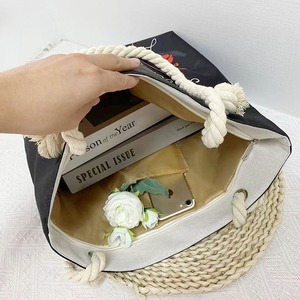 Túi xách nhà sản xuất tùy chỉnh phụ nữ mua sắm túi vai bông vải Tote Túi - Product Image 6