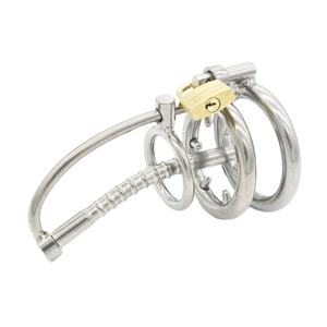 Интимный фиксатор из нержавеющей стали для нижней части тела: мужская клетка для члена, замок для пениса с зубчатым кольцом, уретральная трубка, секс-игрушки для мужчин - Product Image 1