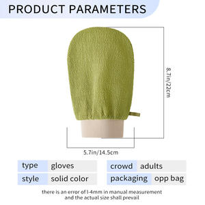 All'ingrosso Logo personalizzato 100% viscosa ecologici guanti da bagno marocchino esfoliante forma ovale di forma di canapa luffah per l'applicazione del corpo - Product Image 6