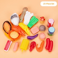 LASIVE TOYS 4-6세 어린이를 위한 플라스틱 소꿉놀이 주방 장난감, 시뮬레이션 바베큐 꼬치 및 요리 세트