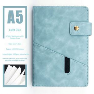 Custom Handmade Pu Leather Paper Journal <b>Diary</b> <b>A5</b> Accounting Modern Business Design UV Printed Black Custom Logo Option - Product Image 4