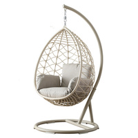 Balançoire de jardin en coton et polyester PE pour usage extérieur Chaise à oeufs suspendue ovale Offre Spéciale