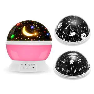 USB 5v夜灯旋转海洋宇宙星空投影仪儿童糖果粉色LED投影仪灯