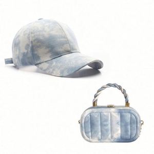 Nouvelle collection 2024 : Ensemble casquette de baseball et sac tie-dye éco-responsable pour femme, idéal pour les sports décontractés en extérieur, les fêtes sur la plage, broderie 3D, toutes saisons - Product Image 1