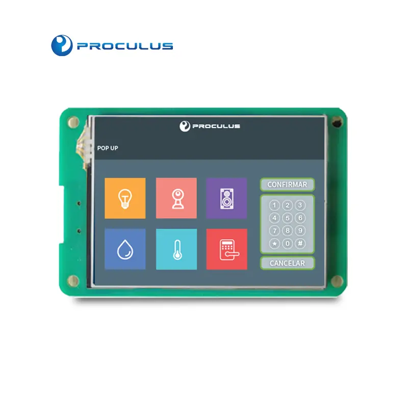 Proculus Outdoor 2.8 Inch Uart Tft Hoge Helderheid Hmi Lcd Controlment Project Grafische Display Lcd Touchscreen