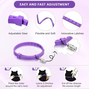 고양이 불안 완화 조절을위한 애완 동물 진정 고리 편안한 소형 중형 고양이 진정 고리 - Product Image 2
