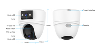 Caméra de sécurité domestique miniature OEM avec double objectif CMOS, vision nocturne, 5MP, WiFi, IR-Cut, détection de mouvement, audio bidirectionnel