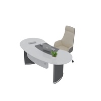 Jieni house — table de luxe en cuir, petite en forme de l dorée avec tiroirs, mobilier de bureau de gestion moderne, 2020