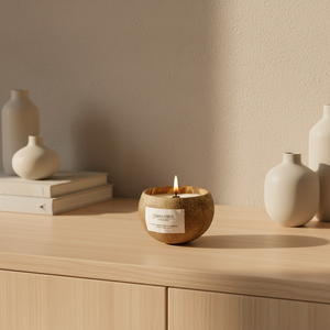 Bougie d'encens en cire de soja luxueuse en coquille de noix de coco, huile essentielle, vente en gros, sur mesure, haut de gamme, souvenirs transfrontaliers pour la maison - Product Image 2