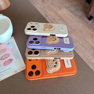 Étui de téléphone en peluche pour 17/16 <span class=keywords><strong>Pro</strong></span> <span class=keywords><strong>Max</strong></span>/15/<span class=keywords><strong>14</strong></span>/13/12 Series - Étui de protection en cuir anti-chute - Product Image 3