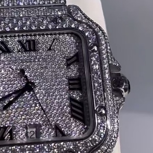 Nuevo Reloj Mecánico de Moda Estilo Hip-hop para Hombre, Reloj de Pulsera de Lujo con Incrustaciones de Moissanita, Resistente al Agua, con Logotipo Personalizado, Venta al Por Mayor - Product Image 2