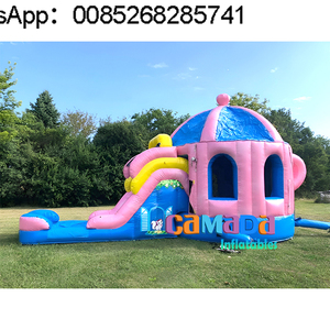 Château gonflable commercial d'extérieur pour enfants, combo de jeux aquatiques et toboggan adapté aux tout-petits - Product Image 6