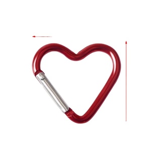 คลิปหนีบรูปหัวใจ - พวงกุญแจอะลูมิเนียมอัลลอยด์ทนทานสำหรับกระเป๋าเป้สะพายหลัง ของขวัญ และอุปกรณ์กลางแจ้ง - Product Image 4