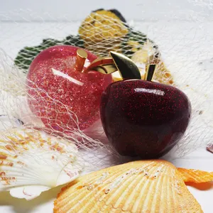 Resin craft custom decoration polyresin strawberry fruit/ apple fruit