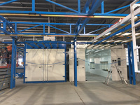 Four de séchage et de durcissement industriel à convection, certifié CE, contrôlé par PLC, chauffé électriquement, en acier inoxydable, pour revêtement en poudre de moteurs et de composants.