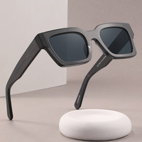 Lunettes de soleil carrées en acétate polarisées UV400 à branches épaisses, pour le commerce transfrontalier