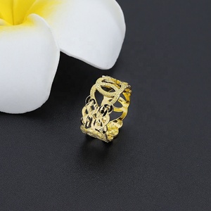 JXX Wholesale <b>24K</b> <b>Gold</b> Wedding <b>Rings</b> for <b>Men</b> and Women Dubai/Arabic Style High Quality Brass Hand <b>Ring</b> for <b>Men</b> - Product Image 3