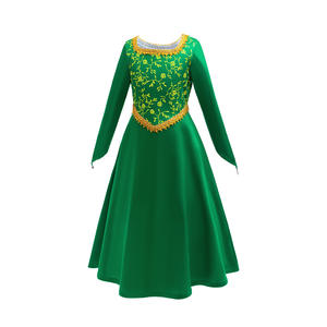 Disfraz de <span class=keywords><strong>Princesa</strong></span> <span class=keywords><strong>Fiona</strong></span> para Mujer Adulta, Vestido de Terciopelo Verde para Cosplay, Disfraz de Halloween, Vestido de Fiesta de Cumpleaños, Vestido Verde - Product Image 3