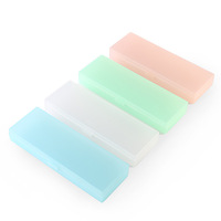 École bureau stationnaire Portable en plastique clair Transparent boîte à crayons école étui à crayons personnalisé pour filles garçons
