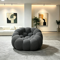 Fauteuil bulle design moderne Tenghang, fauteuil individuel en tissu tricoté coloré, chaise longue ronde pour salon, décoration d'hôtel